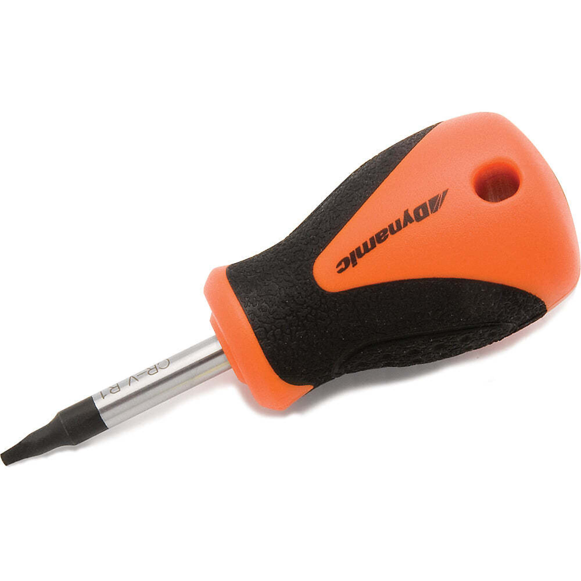 Dynamic Tools #1 Square Recess Stubby Screwdriver, Comfort Grip Handle